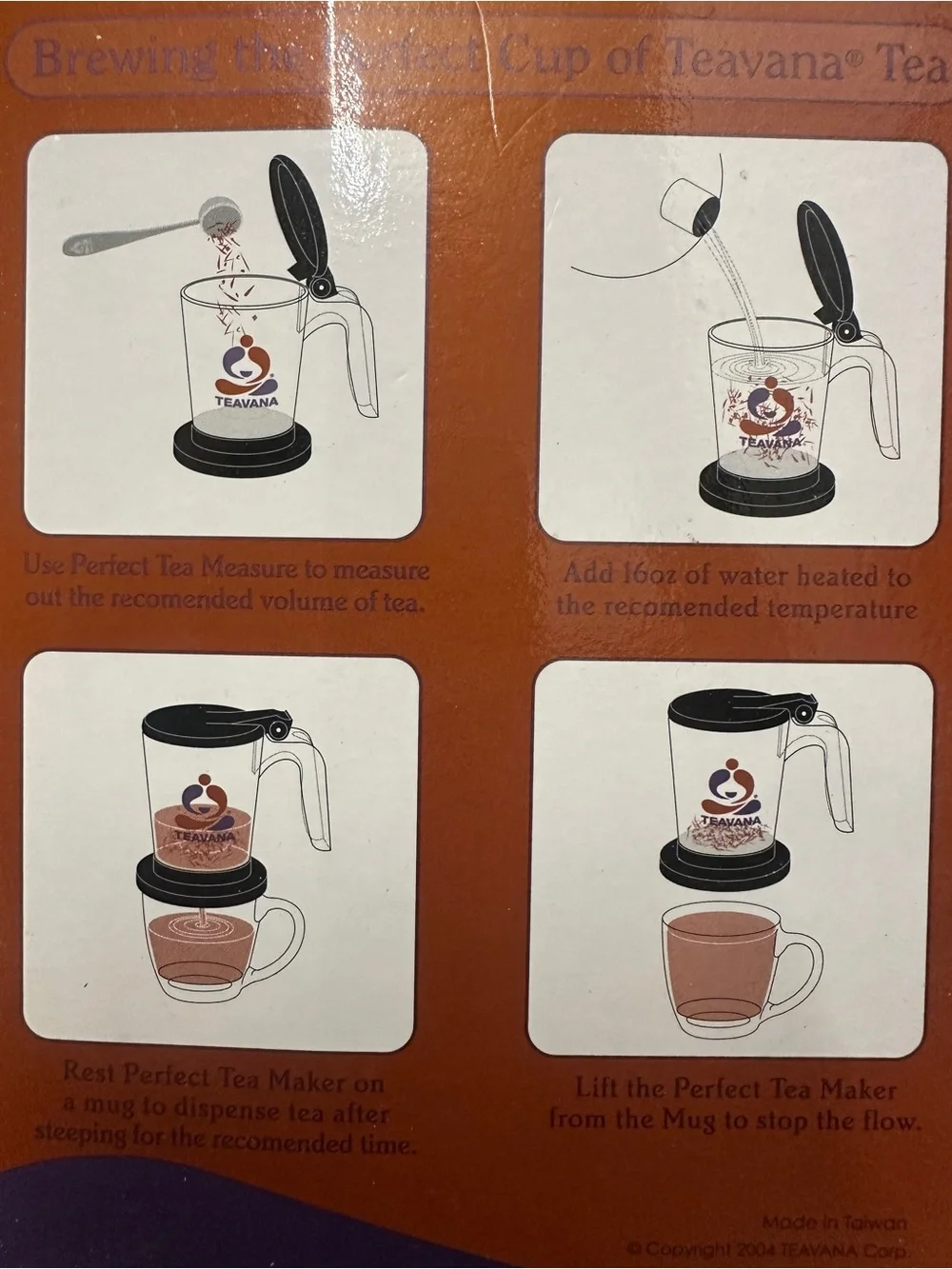 NEW in Box- Teavana Perfect Teamaker Tea Mug - Clear with Black Lid